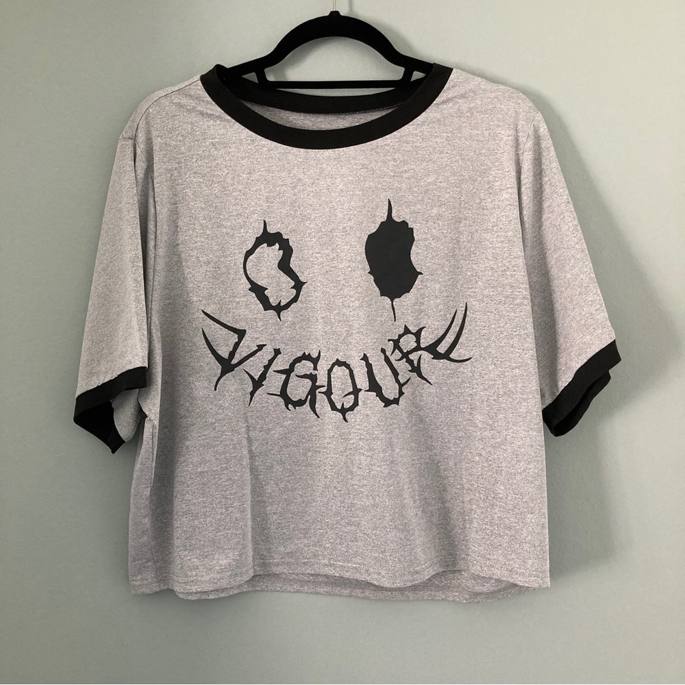 Shein Curve Cropped T-Shirt